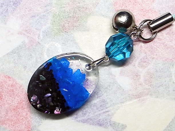 レジンストラップチャーム「霧雫」