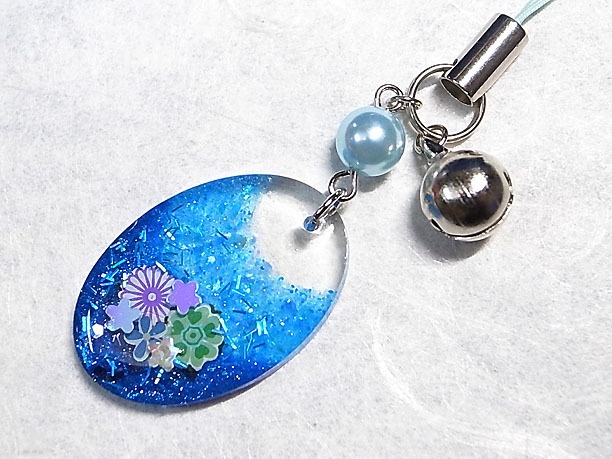 レジンストラップチャーム「霧雫」