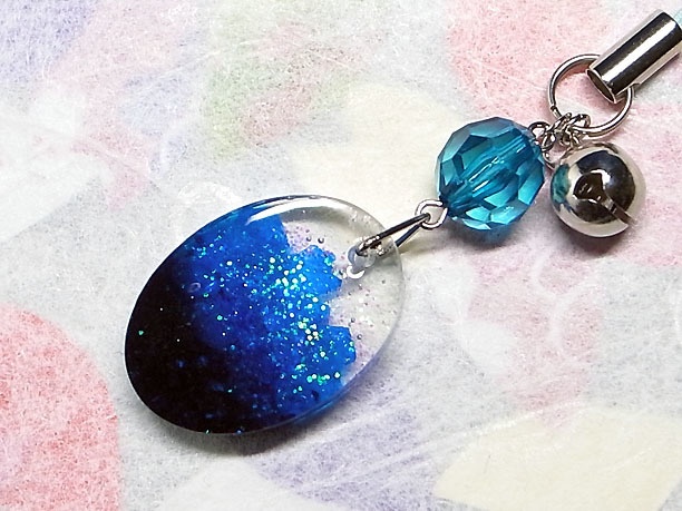 レジンストラップチャーム「霧雫」