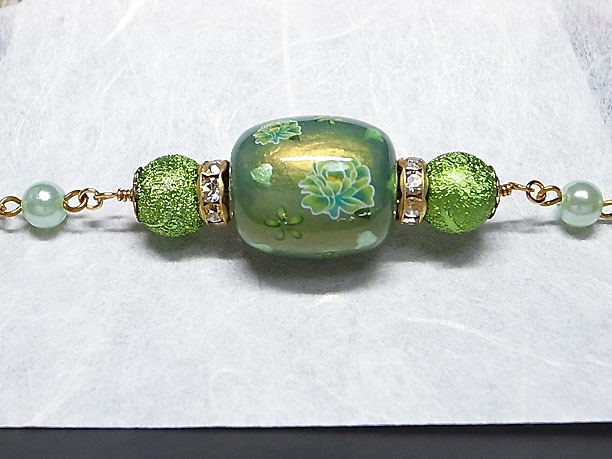 絵付けビーズネックレス「杖柱」