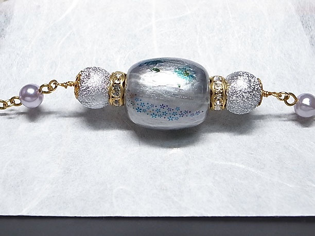 絵付けビーズネックレス「杖柱」