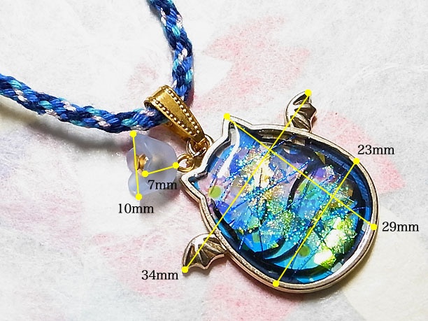 組みひもレジンペンダント「春霞」