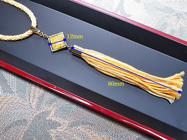 組みひもレジンペンダント「金風」