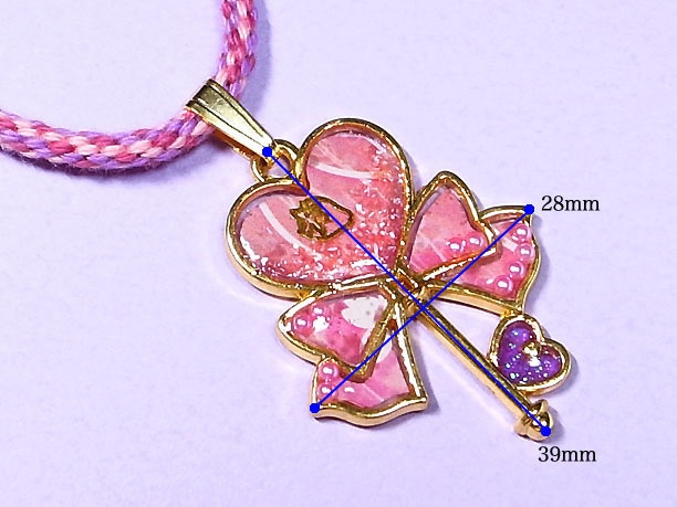 組みひもレジンペンダント「可愛」