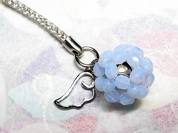 ビーズボール根付「飛輪」