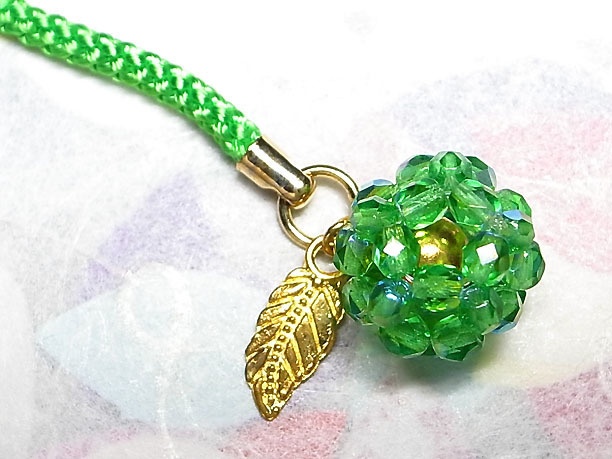 ビーズボール根付「飛輪」