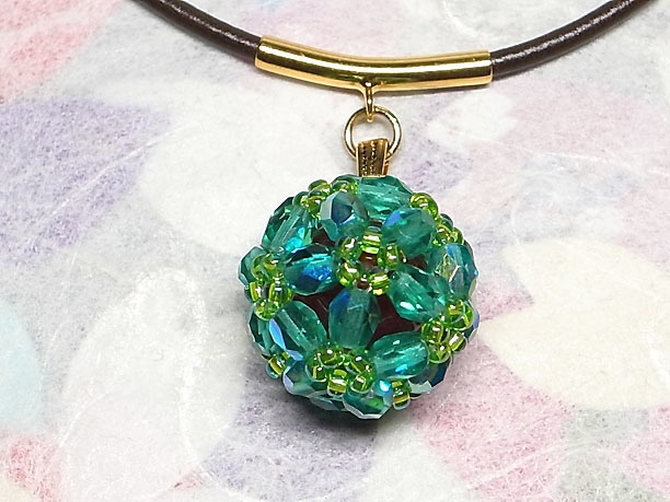 ビーズボールペンダント「鈴杵」