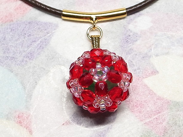 ビーズボールペンダント「鈴杵」