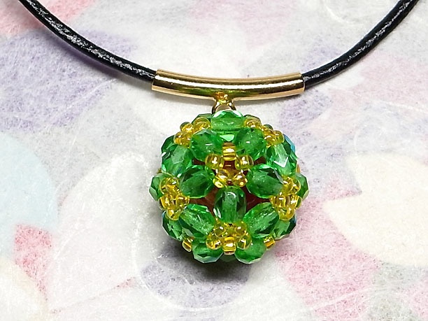 ビーズボールペンダント「天花」