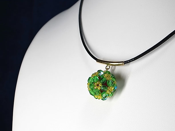 ビーズボールペンダント「天花」