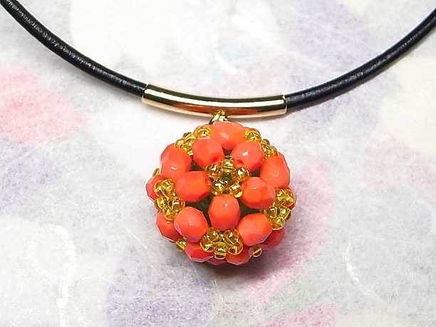 ビーズボールペンダント「天花」