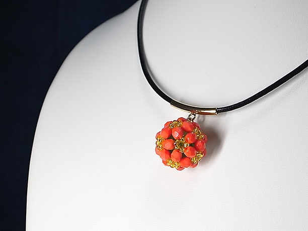 ビーズボールペンダント「天花」