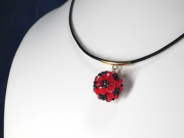 ビーズボールペンダント「天花」