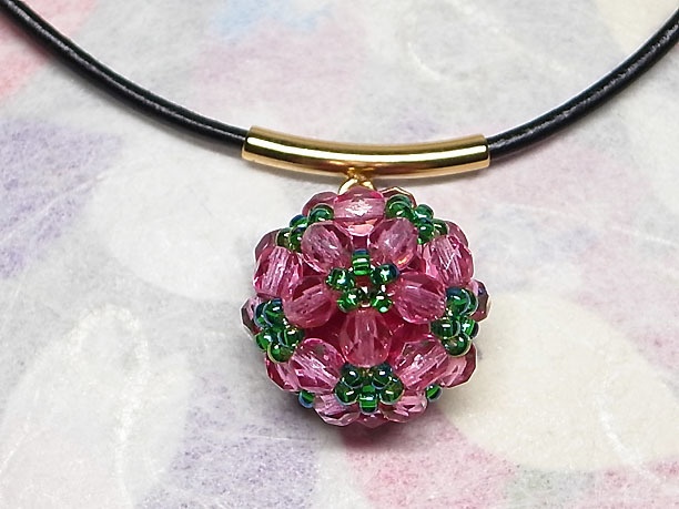 ビーズボールペンダント「天花」