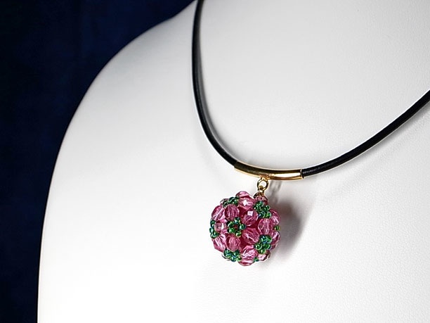 ビーズボールペンダント「天花」