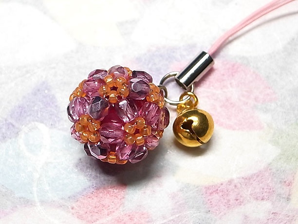 ビーズボールストラップ「光輝」