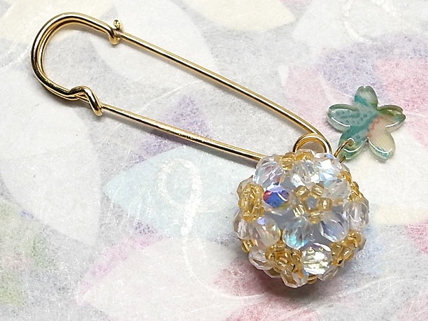 ビーズボールショールピン「曙光」