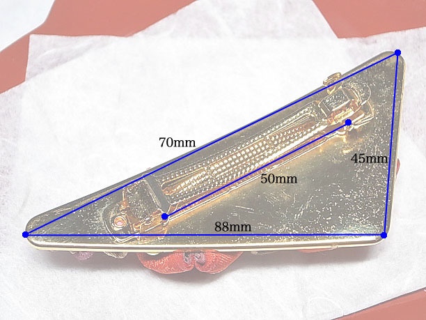 つまみ細工のバレッタ「花園」