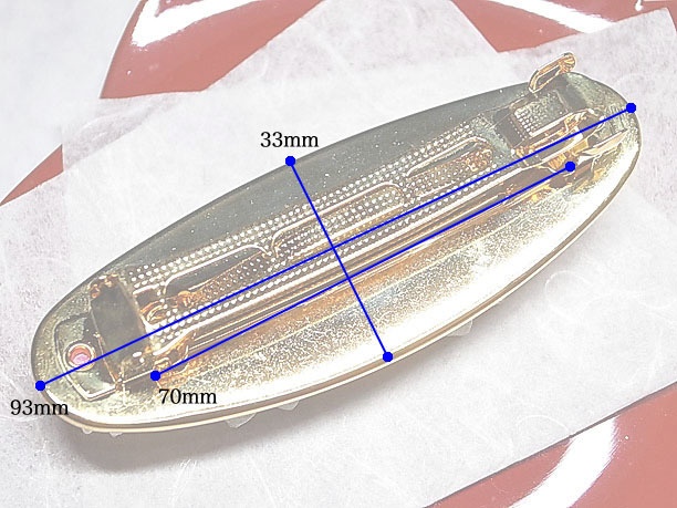 つまみ細工のバレッタ「花園」