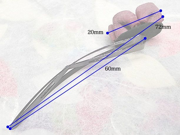 つまみ細工のパッチン留め「一輪」