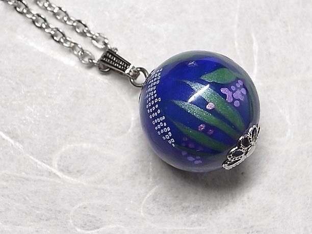 絵付けビーズペンダント「清淑」