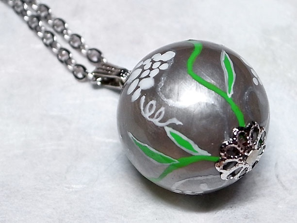 絵付けビーズペンダント「清淑」