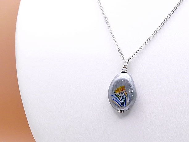 絵付けビーズペンダント「繊麗」