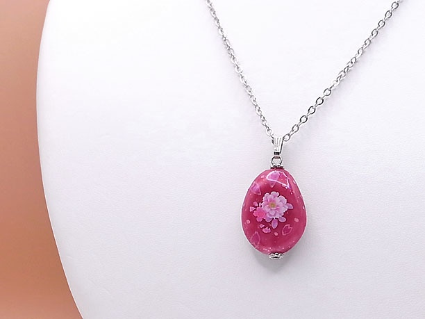 絵付けビーズペンダント「繊麗」