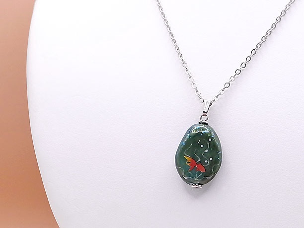 絵付けビーズペンダント「繊麗」