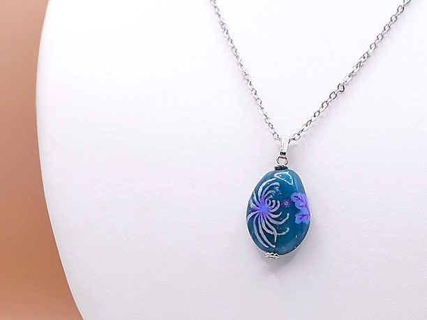 絵付けビーズペンダント「繊麗」