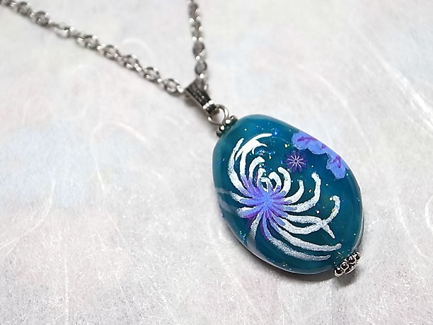 絵付けビーズペンダント「繊麗」