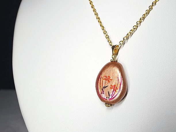 絵付けビーズペンダント「高雅」