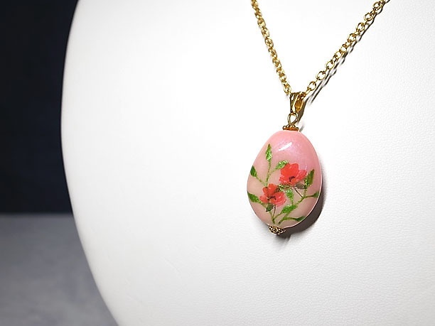 絵付けビーズペンダント「高雅」