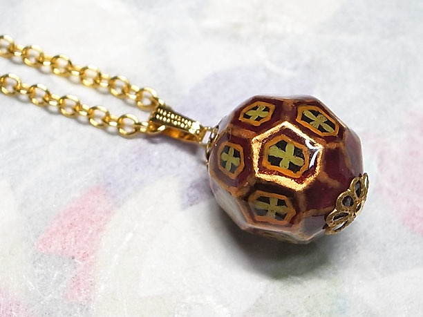 絵付けビーズペンダント「風雅」