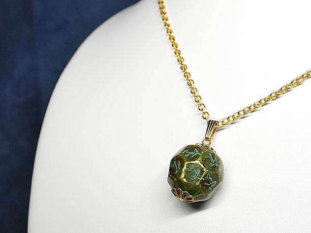 絵付けビーズペンダント「風雅」