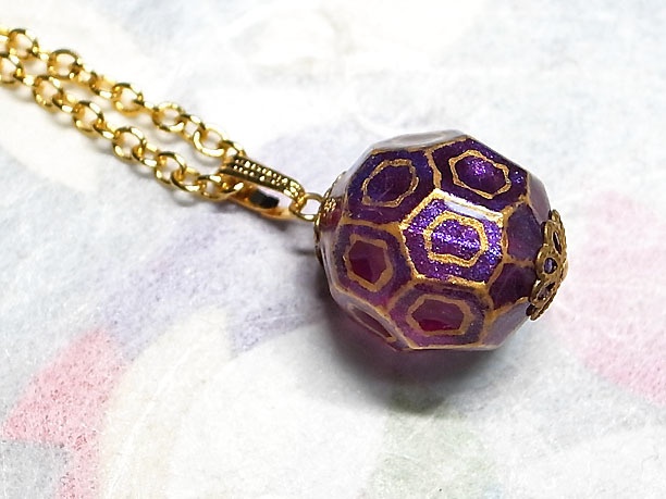 絵付けビーズペンダント「風雅」