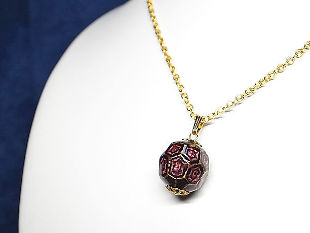 絵付けビーズペンダント「風雅」