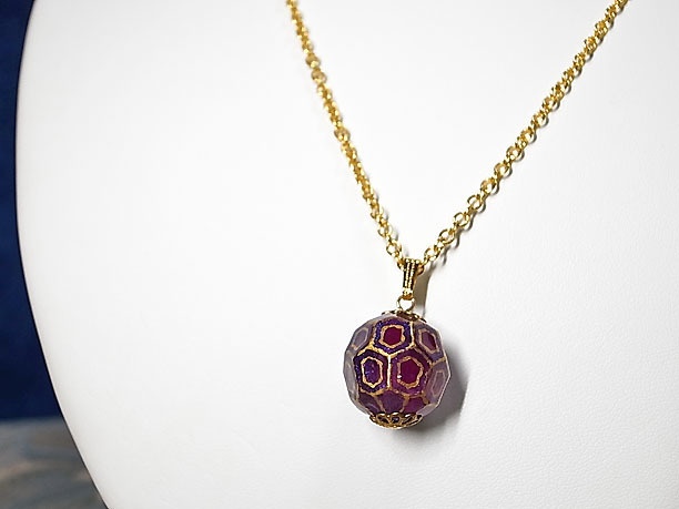 絵付けビーズペンダント「風雅」