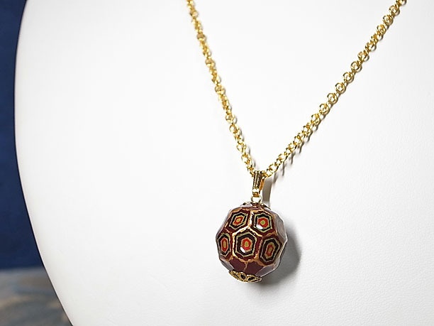 絵付けビーズペンダント「風雅」