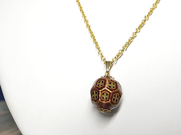 絵付けビーズペンダント「風雅」