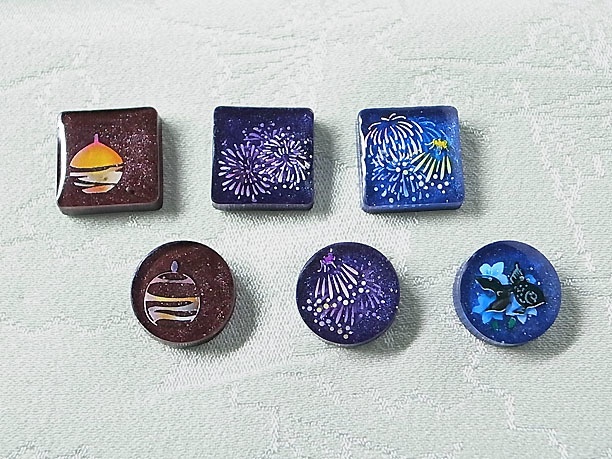 レジン・チョウタックピン「晩夏」