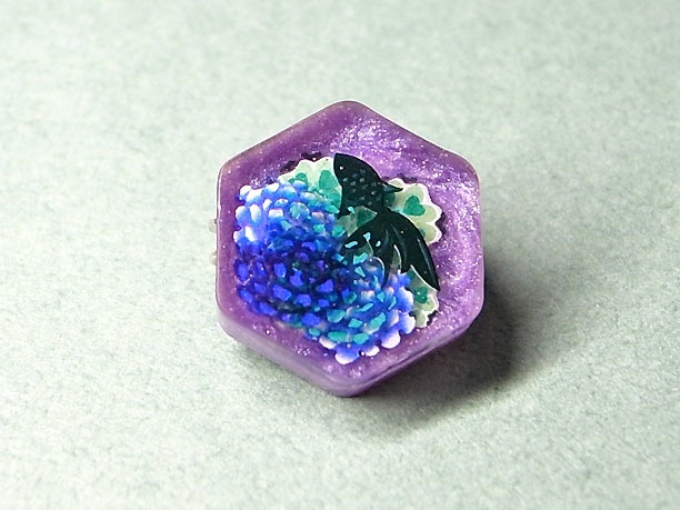 レジン・ミニブローチ「清雅」