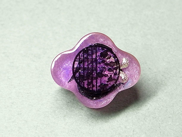レジン・ミニブローチ「清雅」