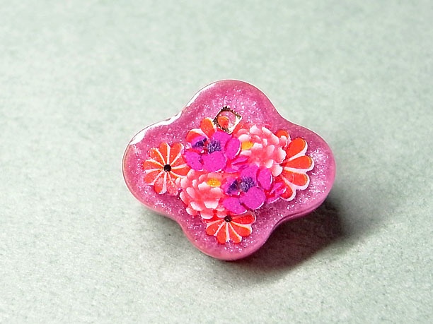 レジン・ミニブローチ「清雅」