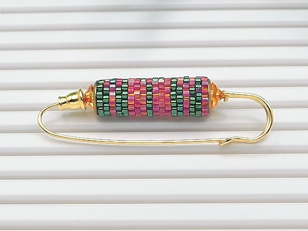 ローリングビーズ・ショールピン「門」