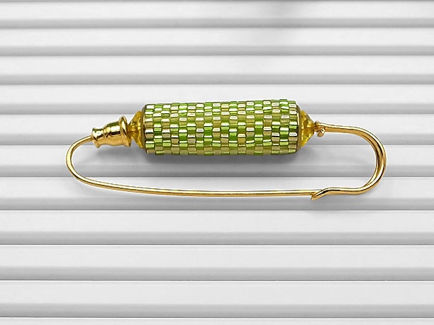 ローリングビーズ・ショールピン「草花」