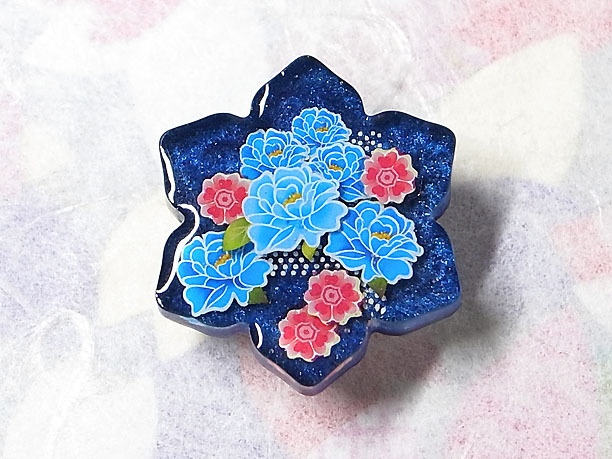 レジン・帯留「彩雲」