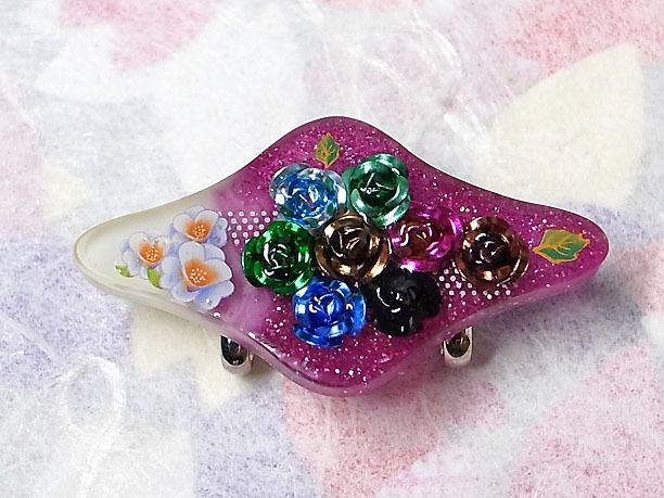 レジン・帯留「彩雲」