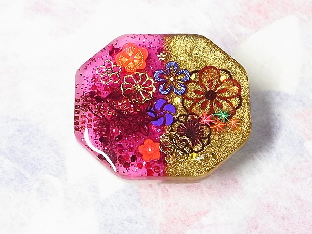 レジン・帯留「彩雲」