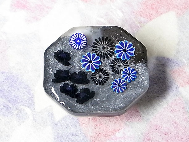 レジン・帯留「彩雲」